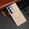 Carbon Fiber Texture Ultrathin Case for Samsung Galaxy S25 Plus Ultra for Magsafe Alloy Lens Wireless Charging Hard PC Cover