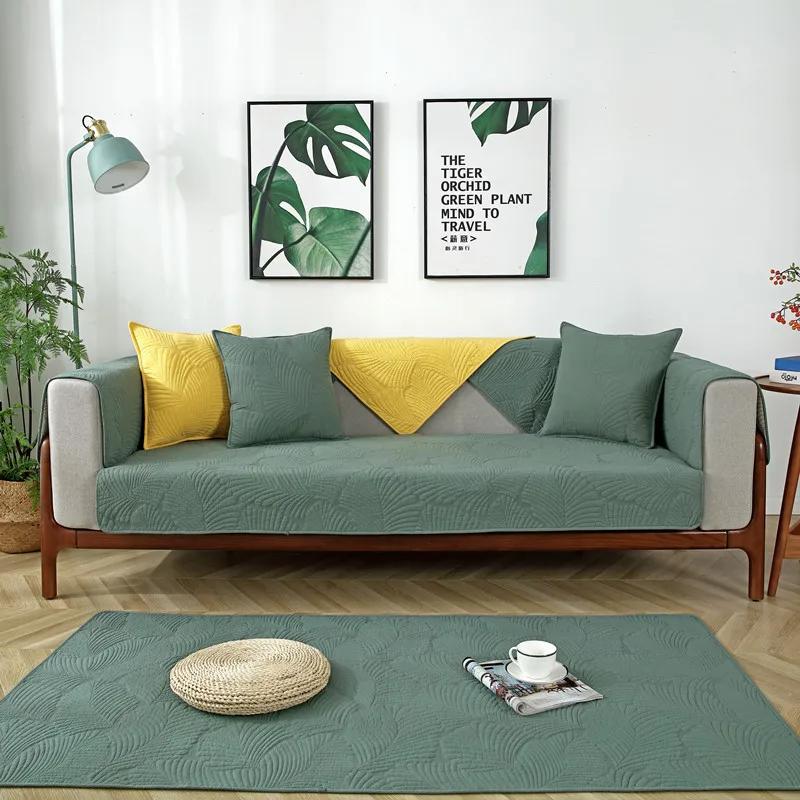 Washed Cotton Sofa Covers Universal for All Seasons Couch Mat Anti-slip Couch Protector Slipcover Removable Home Sofa Cushion