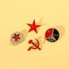 Russian Funny Cat Pins Russian Blue Cat Red Star Brooch Red Star Russian Pin  Cat Lover Friends