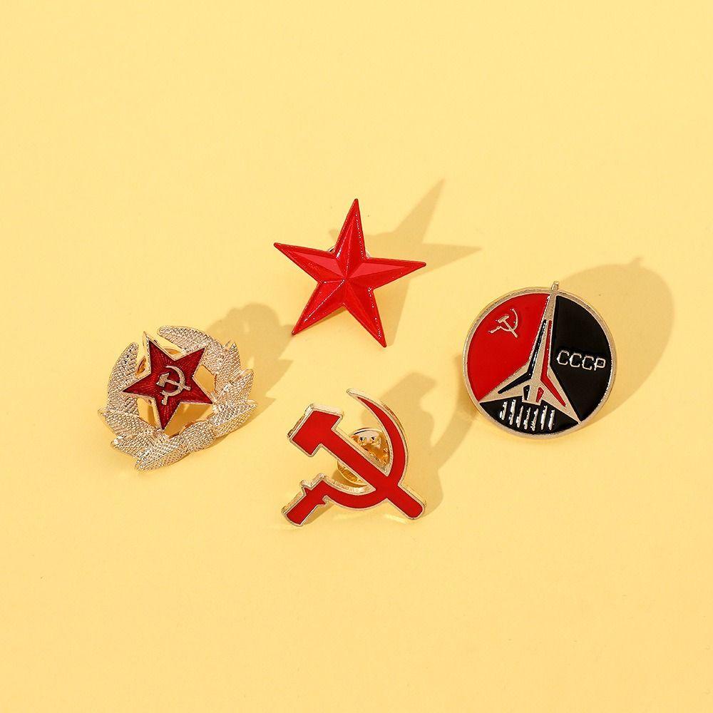 Russian Funny Cat Pins Russian Blue Cat Red Star Brooch Red Star Russian Pin Cat Lover Friends