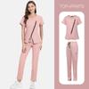 Beauty Salon Spa Private Club Confinement Center Hand Washing Clothes Surgical Clothes Nursing Clothes Solid Color Staff Uniform Embroidery Characters