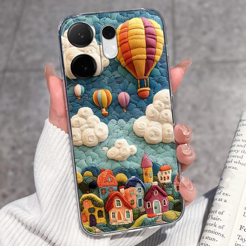 For Vivo V60 V50 V40 Lite V40e V30e V20 Pro SE Phone Case Beautiful Mountain Range Patterns Transparent TPU Anti Slip Soft Back Covers For Vivo Casing