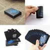 Premium Quality Black Plastic Poker Playing Cards Waterproof Magic Game Set