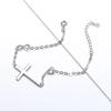 925 Silver Cross Bracelet: Elegant Unisex Fashion
