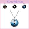 Elegant Michael Jackson Time Gem Pendant Necklace With Alloy Charm 51-80cm Long