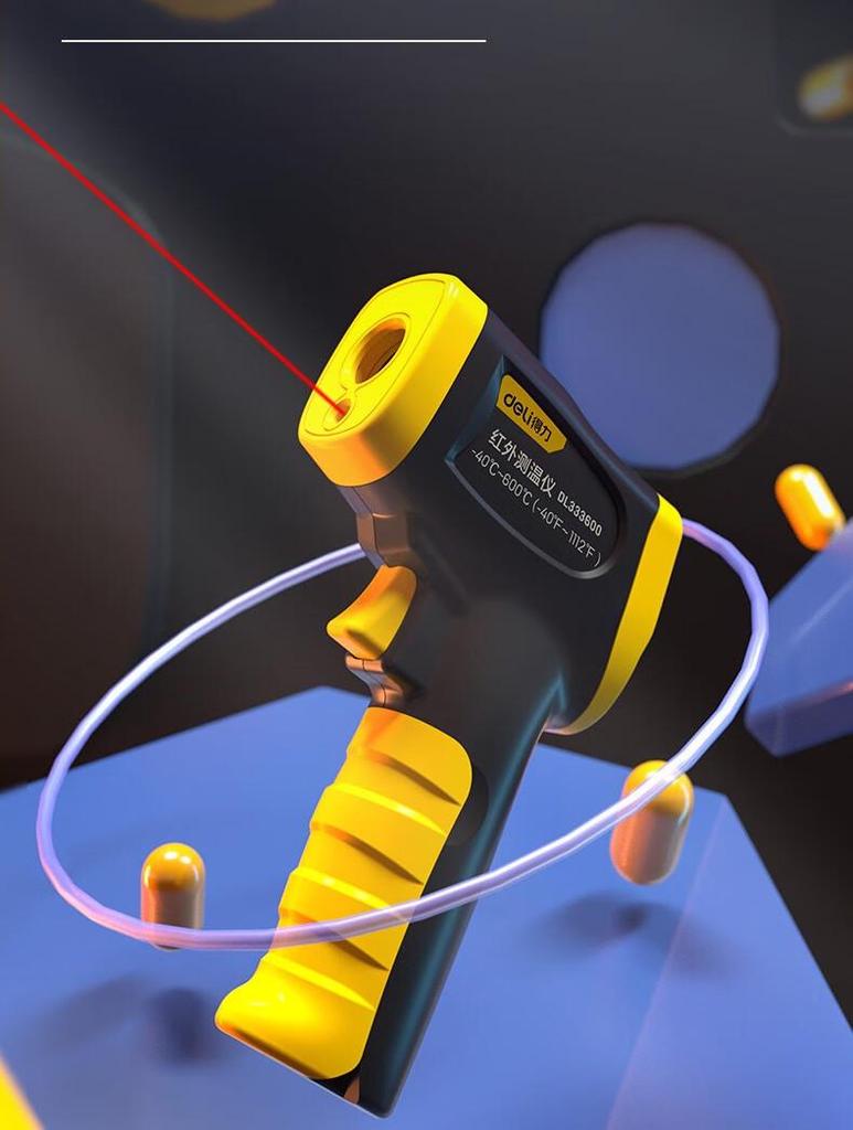 Deli High-Precision Industrial Infrared Thermometer for High and Low Temperatures