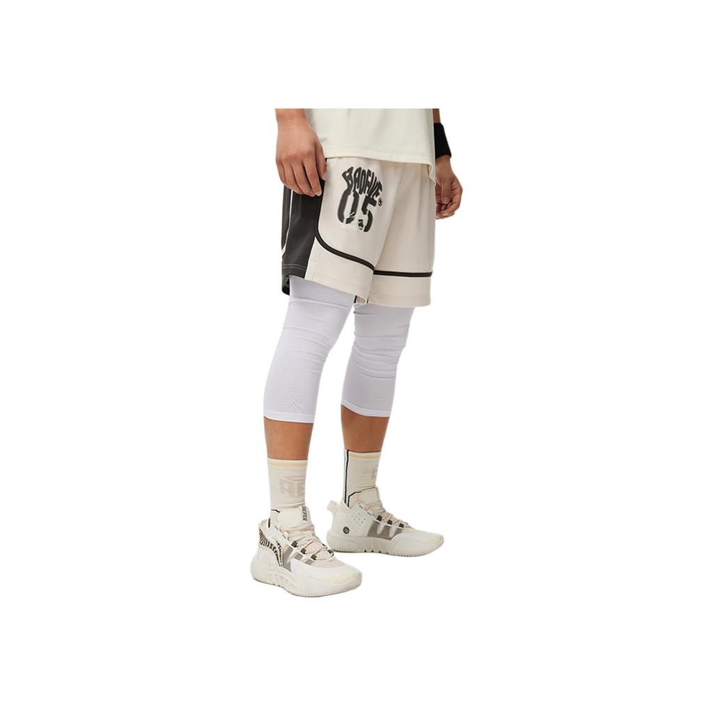 Li Ning Basketball Series Printed Loose Fit Comfortable Breathable Basketball Shorts Men Shorts Gravel-Gray Obsidian-Gray AAPU103-4