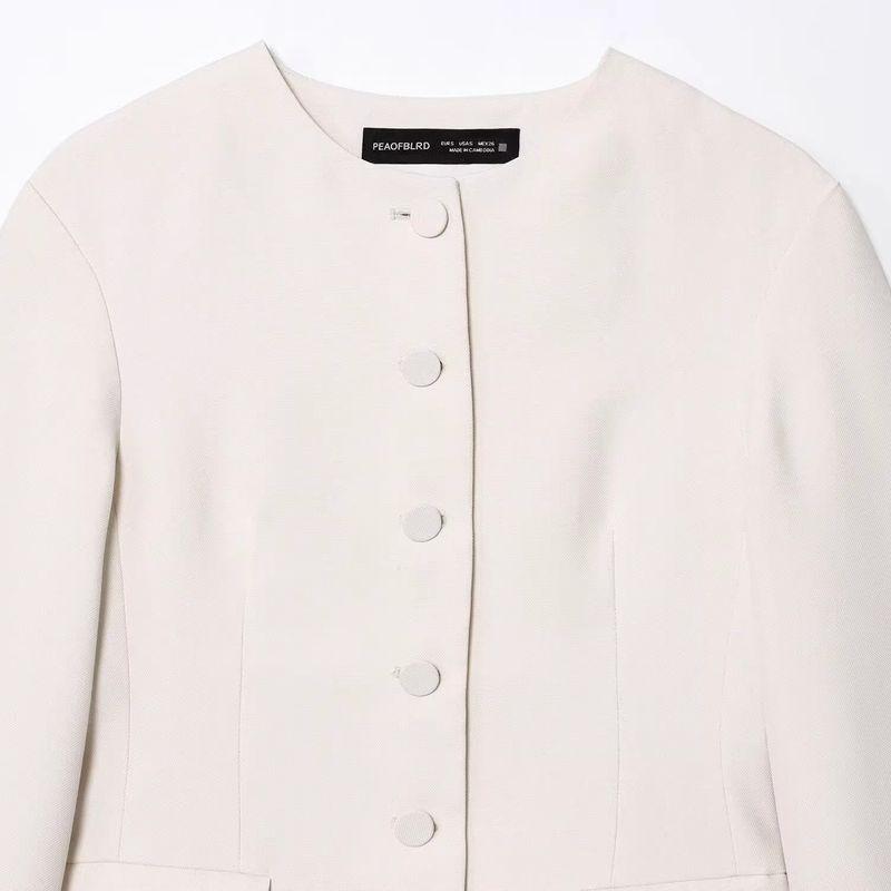 Araltay New Arrival Fashion Style Women's Clothing Fashion All-Match Minimalist Pure Color Collarless Suit Outwear 1290948