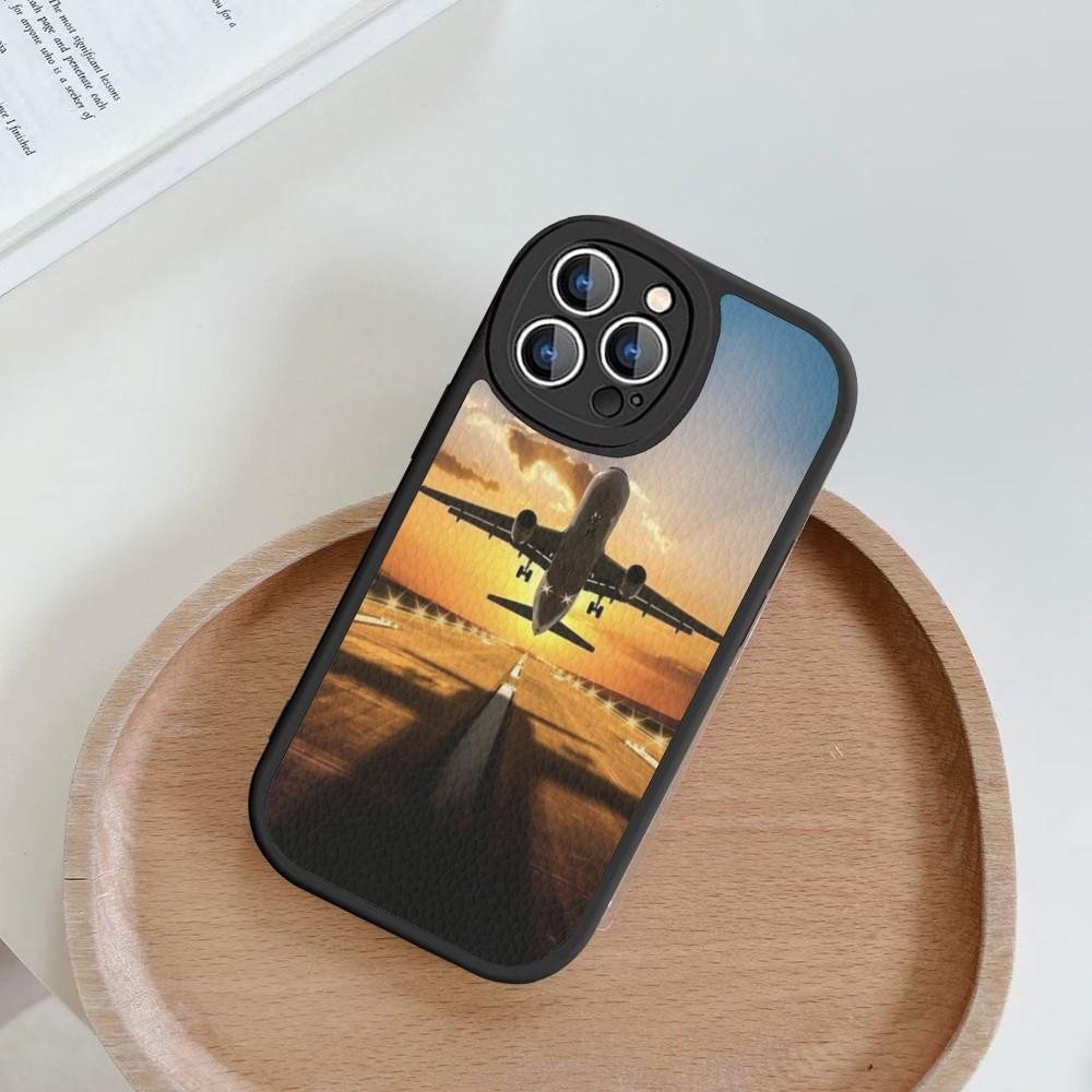 Aircraft Airplane Phone Case Hard Leather For iPhone 14 13 12 Mini 11 14 Pro Max Xs X Xr 7 8 Plus Fundas
