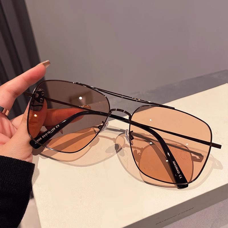 New fashion enlarged double beam men s cycling sunglasses big face thin toad glasses ruffian handsome sunglasses women