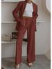 Elegant Women's Autumn/Winter Solid Color Suit – Jacket and Pants Set