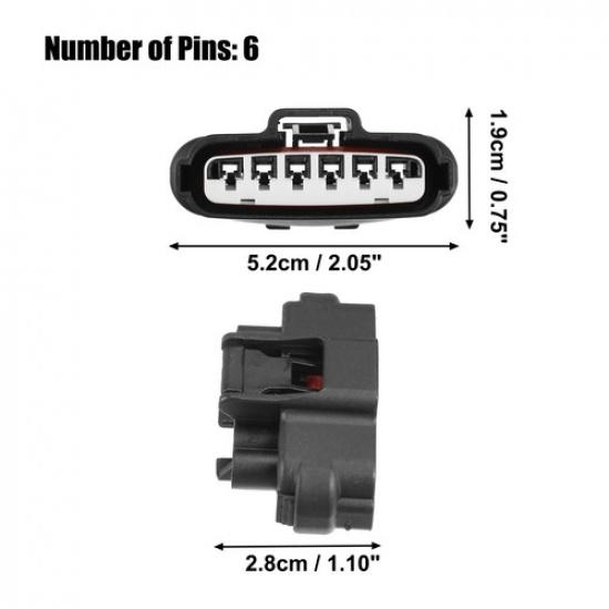 1 Set 6 Pin Throttle Position Sensor Connector Adapter Plug Clip Kit Universal