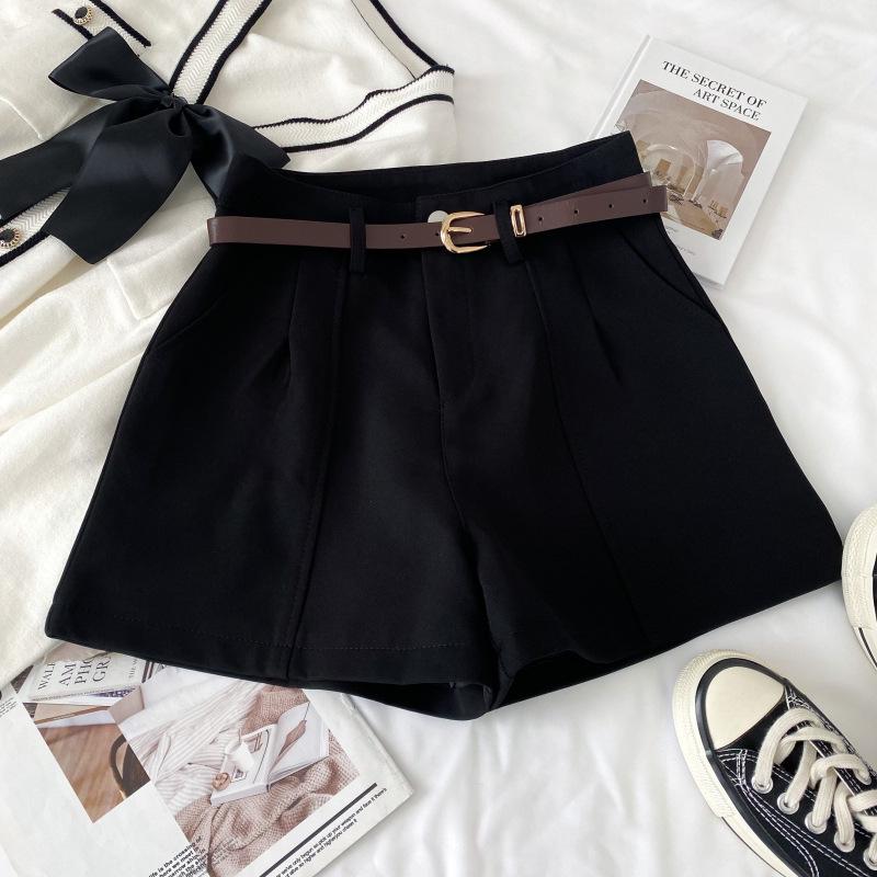 Women's High-Waisted White Wide-Leg Shorts - Versatile and Casual for Spring/Summer 2025