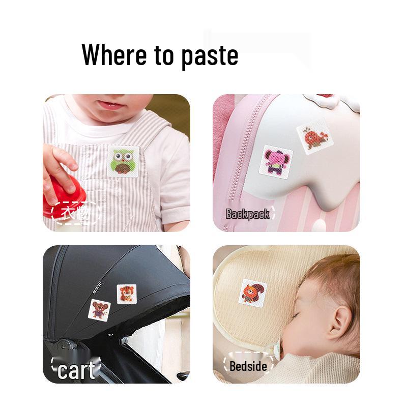 Japan Ding Ding Cute Anti-Bite Stickers with Cartoon Plant Essential Oils for Infants, Children, Pregnant Women, and Adults