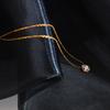 Chris April 316L Stainless Steel Pear Cut Zirconia Simple Pendant Necklace for Women