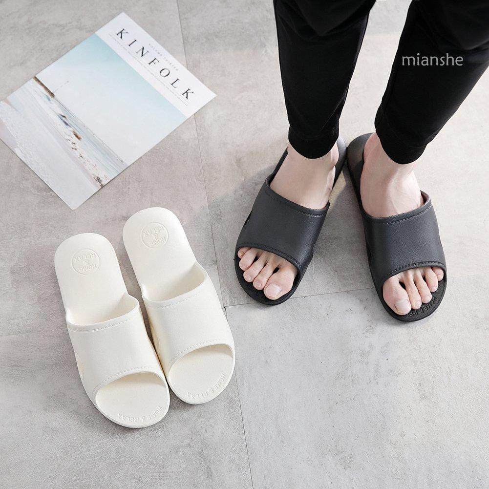 Nordic Size L [mianshe] Ultra-Lightweight Sandals/Slippers, Hygienic, Comfortable, Non-Slip, Unisex, Ivory,