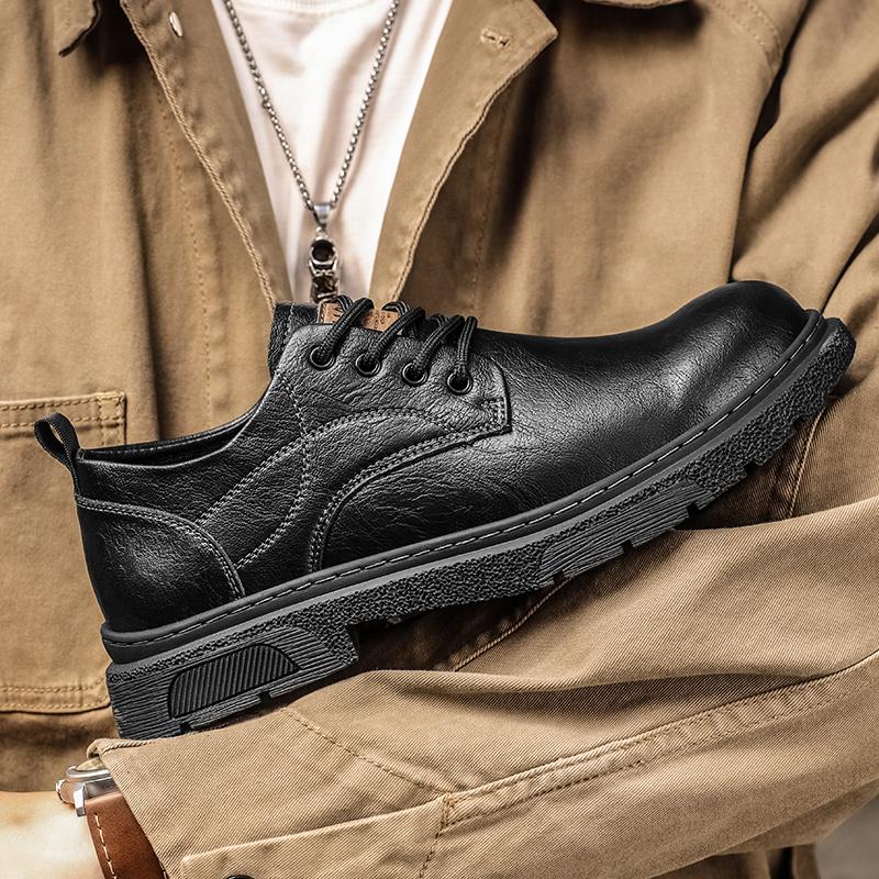 Topánky v britskom štýle Jeseň/Zima Pánske topánky z pravej kože Pánske čižmy Pánske topánky Oxford Topánky Derby Pánske brogues topánky