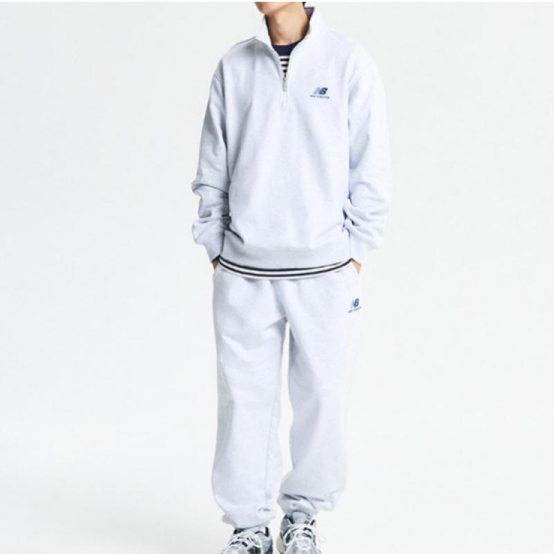 New Balance Half Club New Balance New Balance Common Team Stacked Brushed Half Zip Up