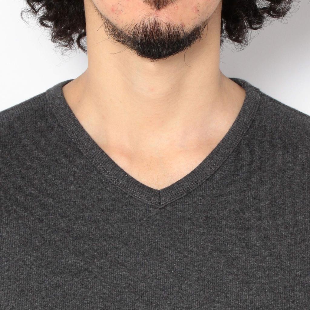 Long T Daily Rib TEE DAILY RIB TEE 6153480 [Avirex] V-Neck (Antibacterial) (Odor Resistant) V-NECK Men's