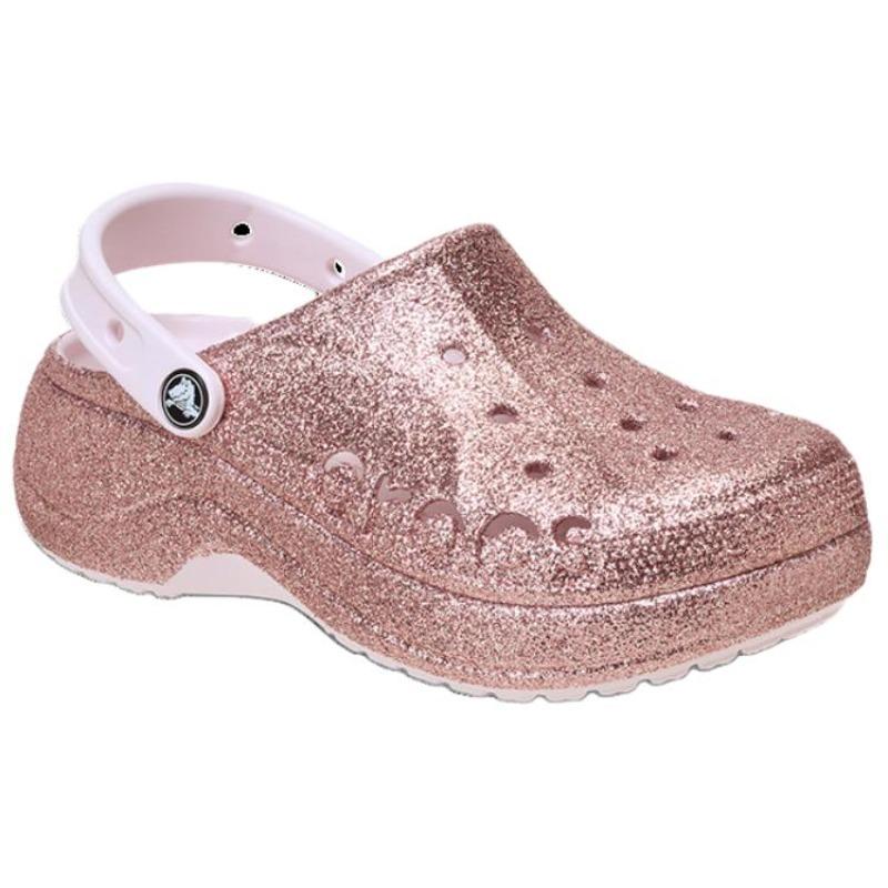Crocs Baya Platform Clog EVA Outdoor Fashion Clogs Women Nude Pink 208459-6PI
