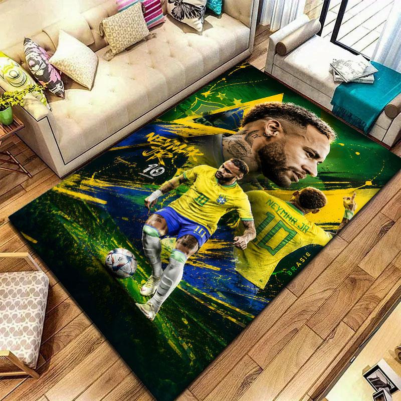 Neymar Jr Carpet Rug for Living Room Bedroom Home Sofa Decoration,Kids play Non-slip Floor Mat