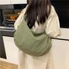 Canvas Tote Bag, New Large-capacity Trendy Cool Lazy Style Casual Armpit Bag, Korean Version of Daily Simple Commuting Bag