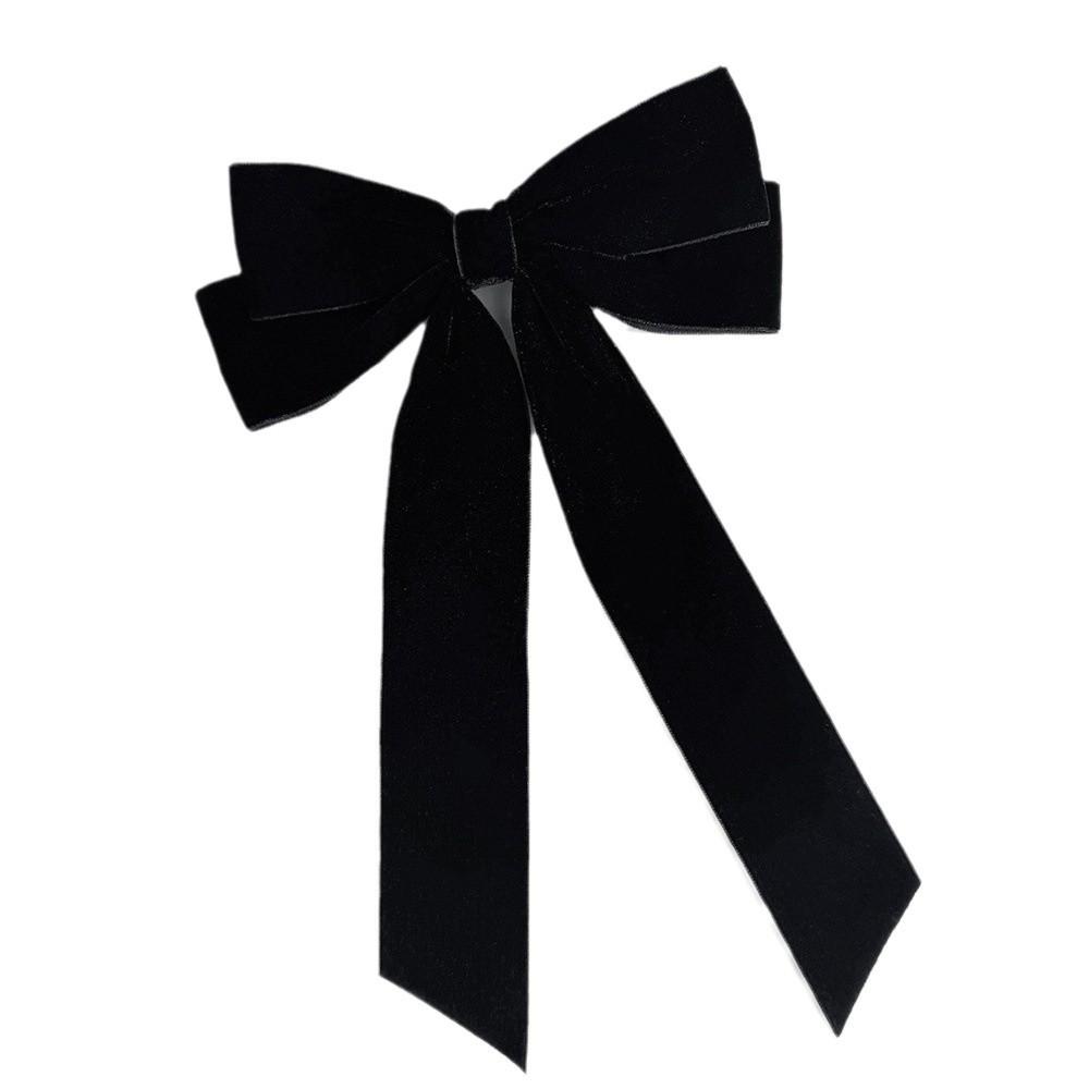 Winter Velvet Belt Double Bow Hairpin Hair Accessories Fashionable and Simple Versatile Princess Duck Bill Clip Hairpin