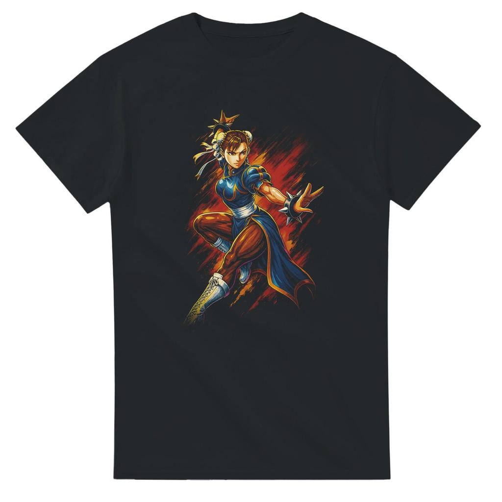 Chun Li Halftone Heavyweight Unisex Crewneck T shirt | Gildan® 5000