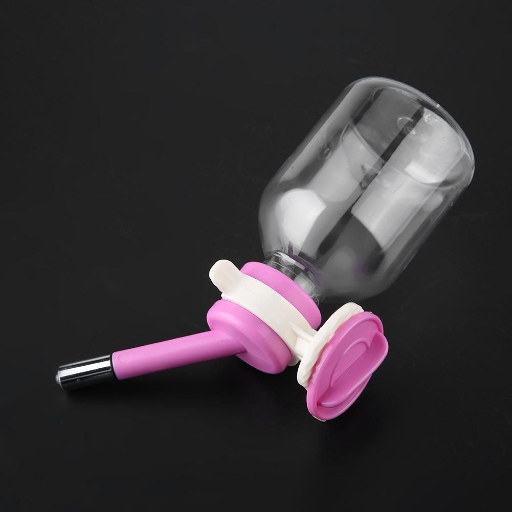 Pet Dog Hanging Drinking Bottle Head Fountain Portable Cat Water Dispenser(S 150ml Pink)