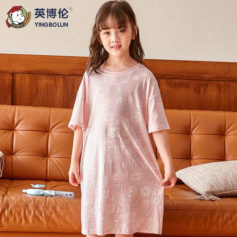 49.4% Lyocell 50.4% Cotton Imbron Girls' Summer Sleeping Skirt