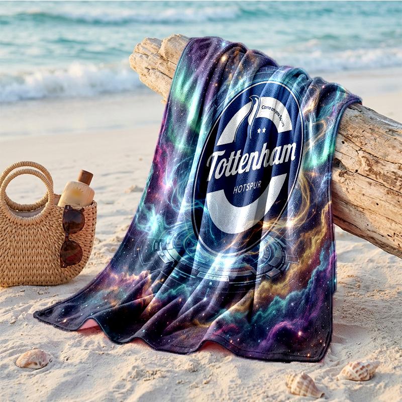 Asciugamano da Spiaggia in Microfibra Tottenham Hotspur Stampa Asciugatura Rapida Assorbente Grande Asciugamano per Spiaggia Nuoto Viaggio