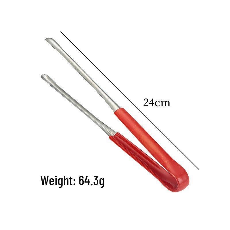 Korean Style 304 Stainless Steel Serrated BBQ & Bread Tongs
