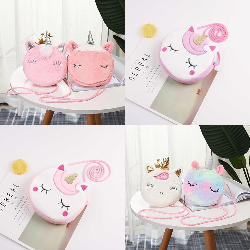 Soft Corduroy Unicorn Purse With Single Strap Ideal For Travel And Outdoor Activities