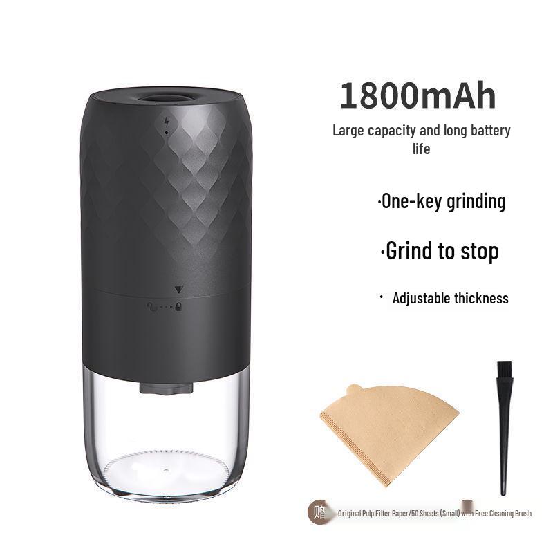 Portable Electric & Manual Coffee Bean Grinder - Compact Household Hand-Cranked & Automatic Grinding Machine