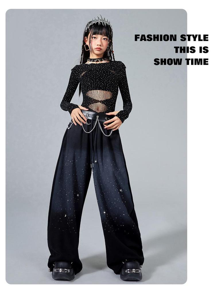 Trendy Kids' Jazz Dance Clothing: Cool Fashion for Girls' Group Performances & Festive Shows