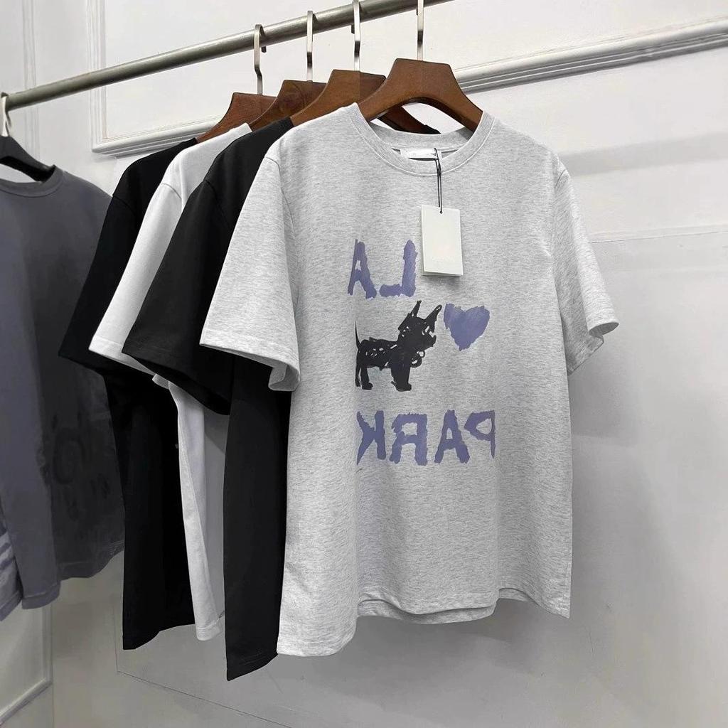Puppy Design Korean Style Unisex T-Shirt - Women's Loose Casual Short Sleeve, Trendy 2026 Summer Essential