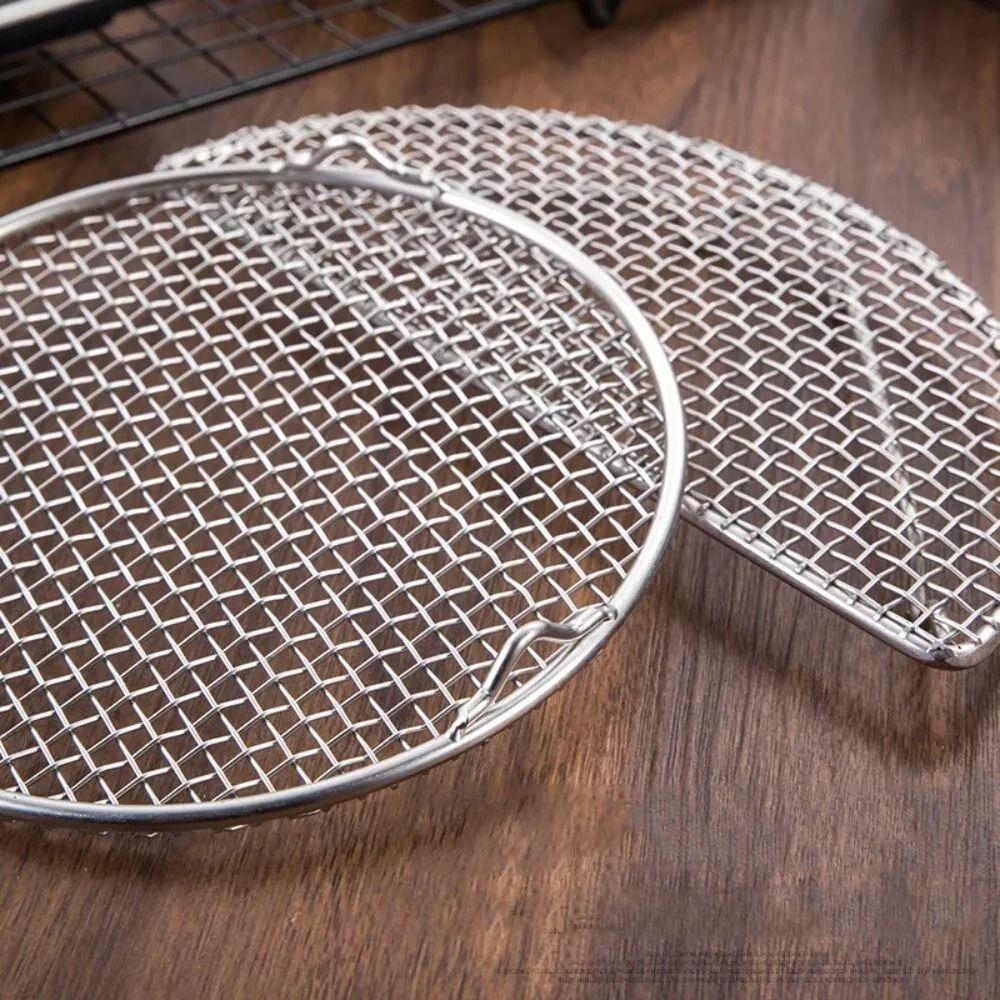 Semi -Circular/Round Drying Net Stainless Steel Barbecue Net New Tempura Frying Net