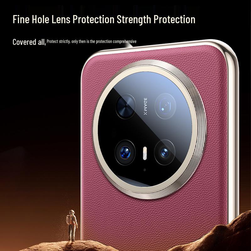 Huawei Mate70/MateRS Ultradünne Lederhülle: Vollständige Objektivabdeckung, Sturzschutz