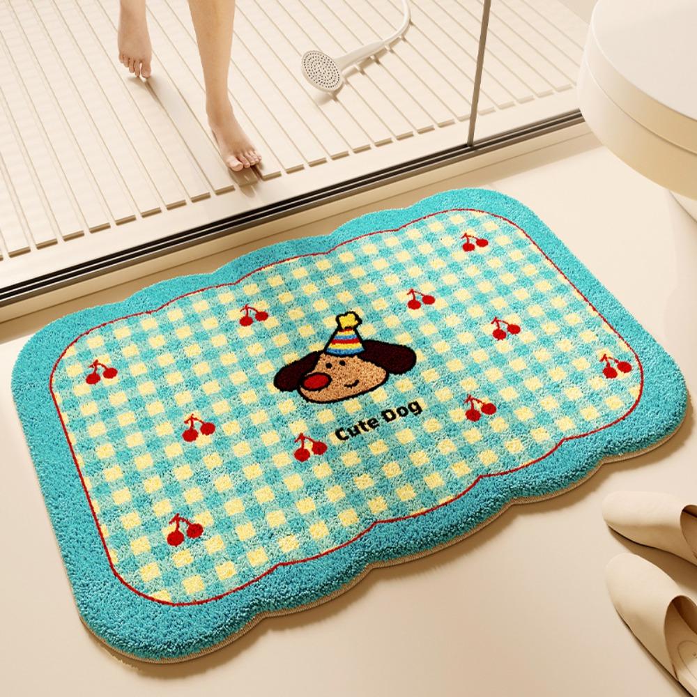 Cartoon-Druck Badezimmer Kaschmir Verdickungsmatte Bad Rutschfeste Teppiche Im Waschbecken Badewanne Boden Teppich Duschraum Fußmatte Memory Foam 3D Pad