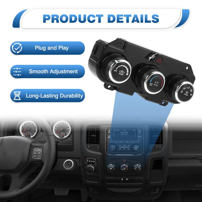 A/C Heater Climate Control Pannel Module Switch 24 P for Dodge Ram 1500/1500 Classic /3500 P68226600AA  655-02720