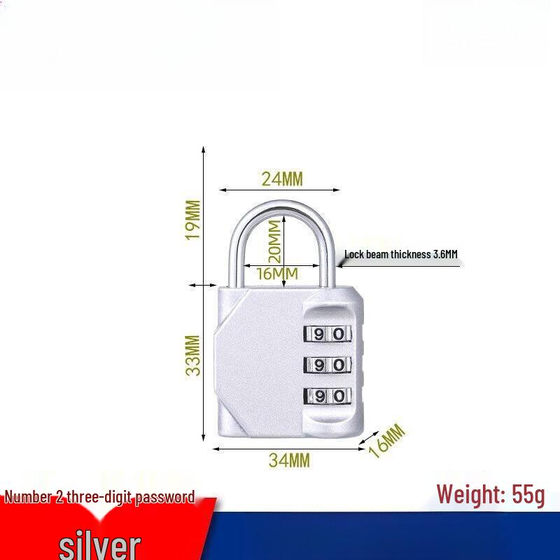 Miling Mini 3-Digit Combination Lock