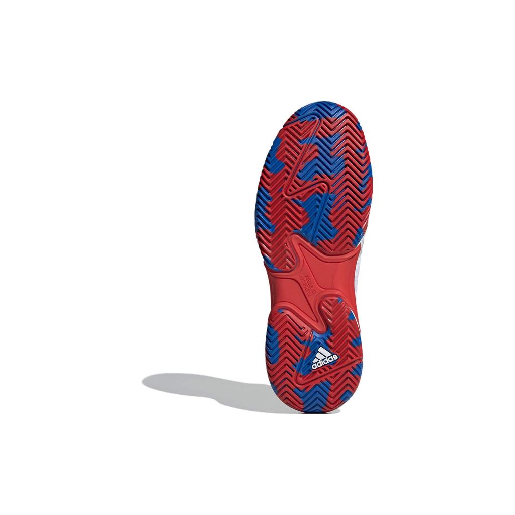 Adidas Barricade Shock Absorbing Durable Low Top Tennis Shoes Men Sneakers White Red ID1550