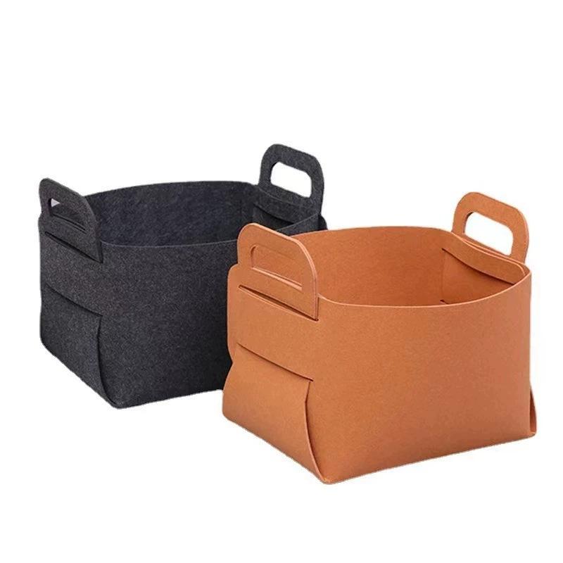 Felt Foldable Storage Basket for Clothes, Toys, and Sundries