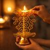 Retro Metal Lotus Lamp Exquisite Gold Candle Holder Flower Stand Ghee Lamp Holder  Home Decoration