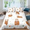 Guinea Pig Duvet Cover Set Cute Cavy Pattern Bedding Set Animal Quilt Cover For Boys Girls Garden Nature Polyester Bedding Set