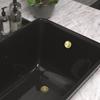 Brushed Gold Bathtub Drain Bath Tub Trim Set Conversion Kit Assembly, All Brass Lift and Turn Twist Tub Drains Replacement Trim Kit with Two-Hole