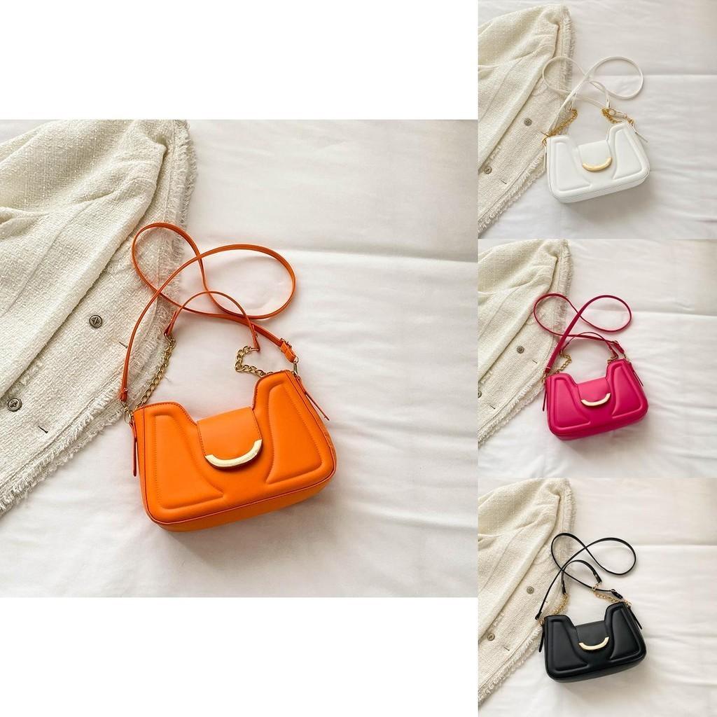 Fashionable Retro Single Shoulder Bag Pu Leather Trendy Crossbody For Women