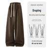 JEANSWEST Men's Winter Lined Corduroy Loose Wide-Leg Pants