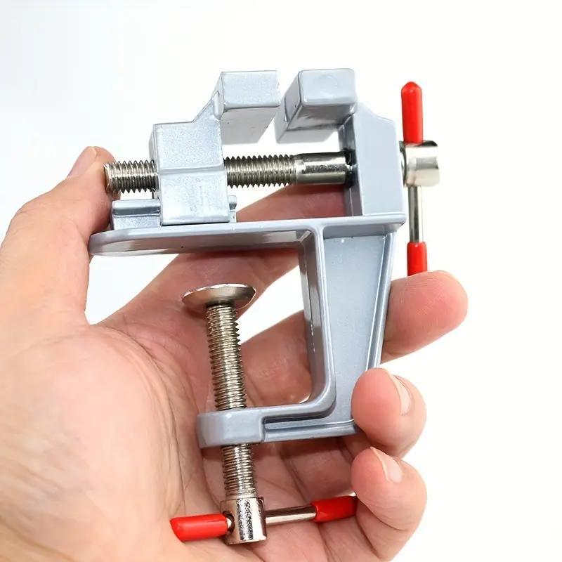 Sturdy Mini Aluminum Bench Vise: Adjustable Table Clamp for Crafting, Electronics, & DIY Projects
