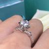 New Romantic Engagement Ring for Lover High Quality Silver Color Bling Bling Cubic Zirconia New Fashion Wedding Women Jewelry